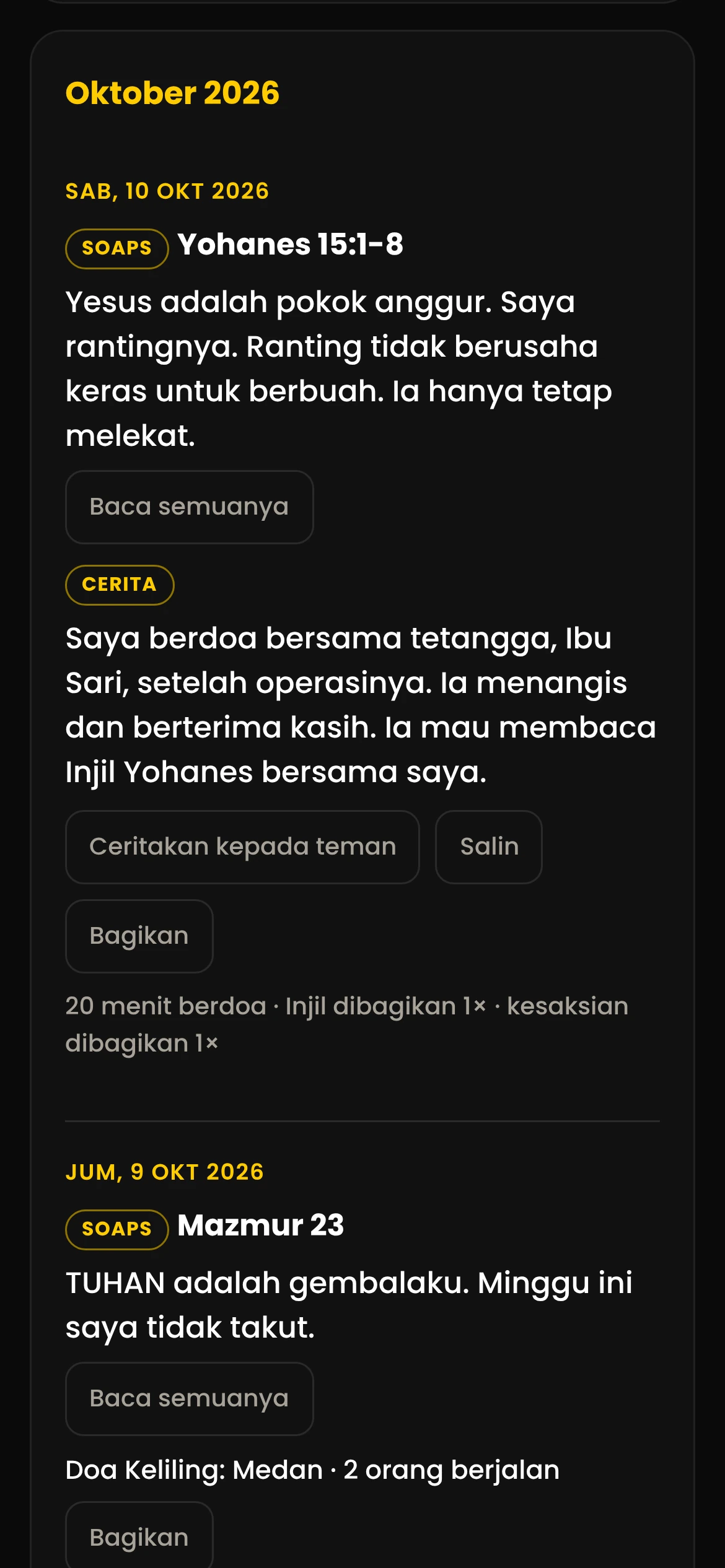 Layar Jurnal di My Walk